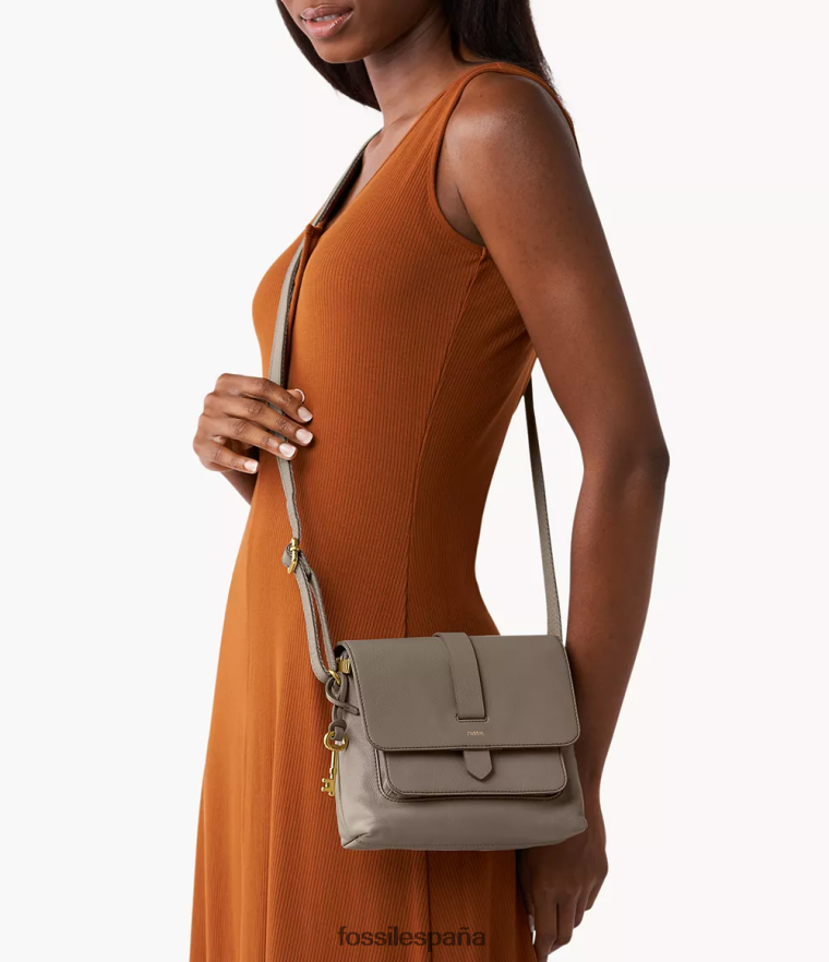 bolsa 804XJ4652 gris mujer Fossil bandolera kinley