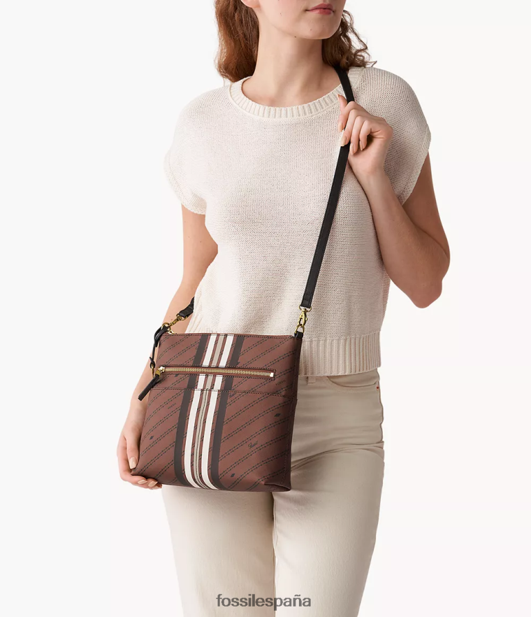 bolsa 804XJ4660 marrón mujer Fossil bandolera grande fiona