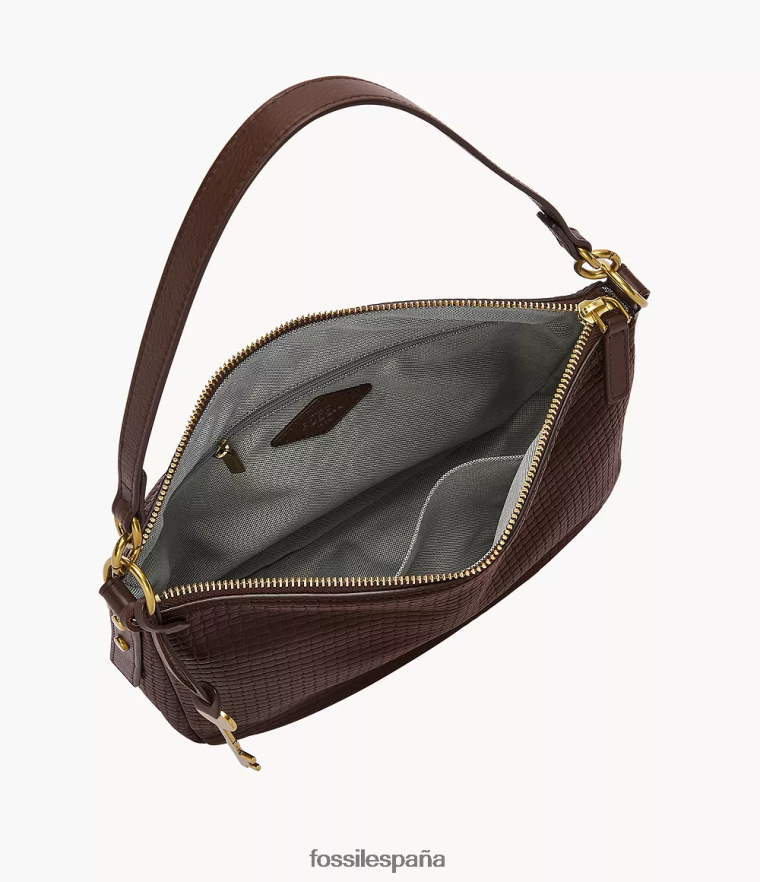 bolsa 804XJ4677 marron oscuro mujer Fossil bandolera jolie
