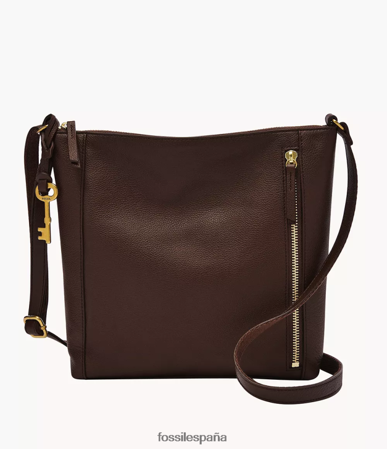 bolsa 804XJ4683 marron oscuro mujer Fossil bandolera tara