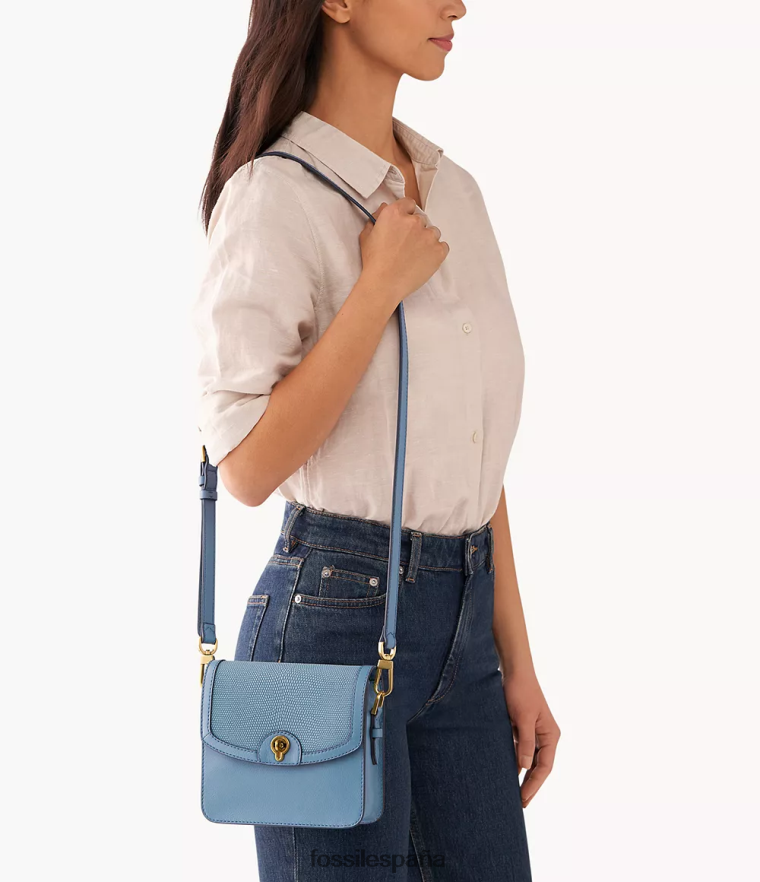 bolsa 804XJ4699 azul mujer Fossil bandolera pequeña ainsley