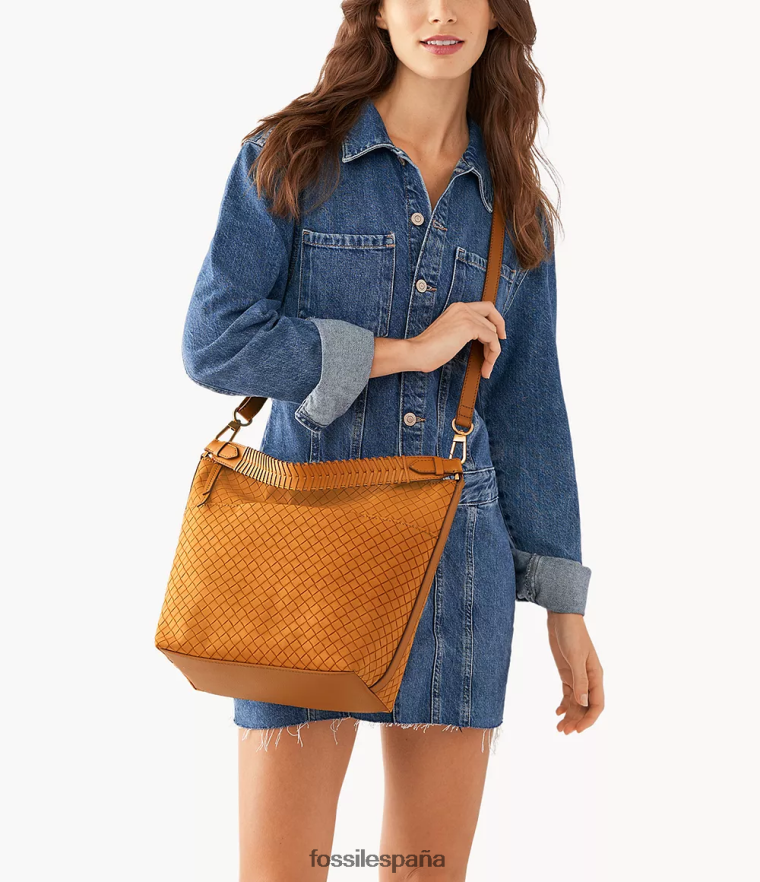 bolsa 804XJ4700 camello mujer Fossil julianna vagabundo grande