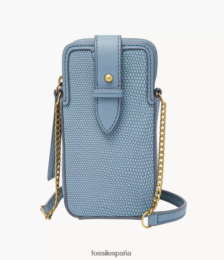 bolsa 804XJ4714 azul mujer Fossil funda cruzada para teléfono lainie