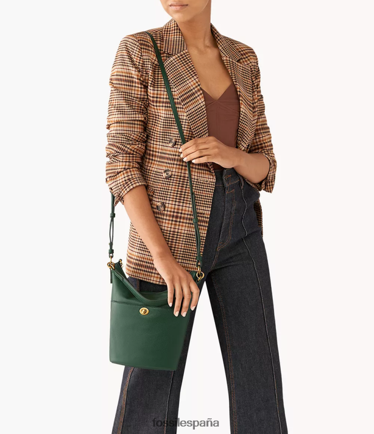 bolsa 804XJ4715 verde mujer Fossil vagabundo pequeño talulla