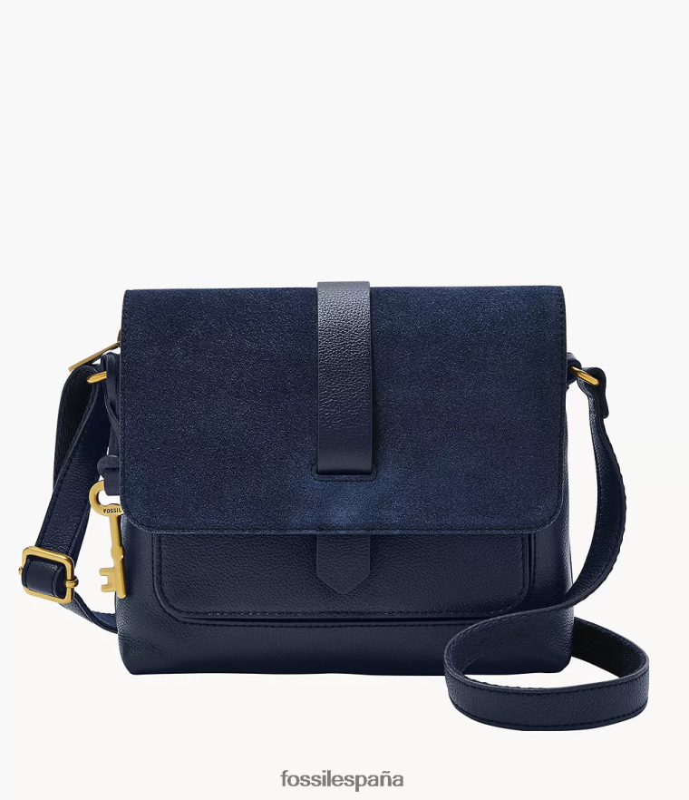 bolsa 804XJ4732 azul mujer Fossil bandolera pequeña kinley