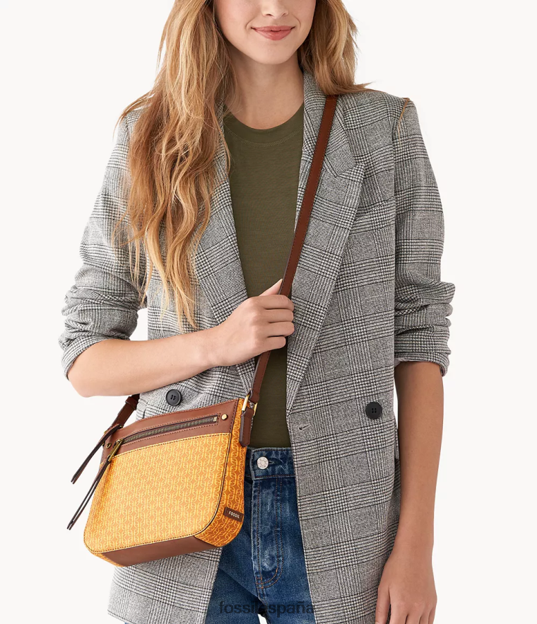 bolsa 804XJ4735 amarillo mujer Fossil bandolera farrah