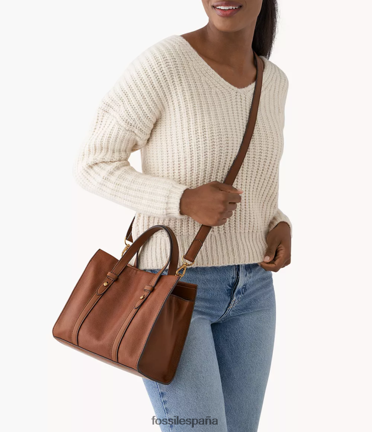 bolsa 804XJ4477 marrón mujer Fossil cartera kingston