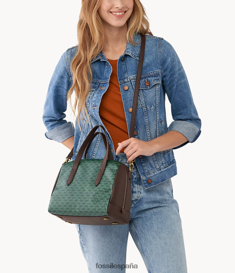 bolsa 804XJ4567 verde mujer Fossil cartera de sydney