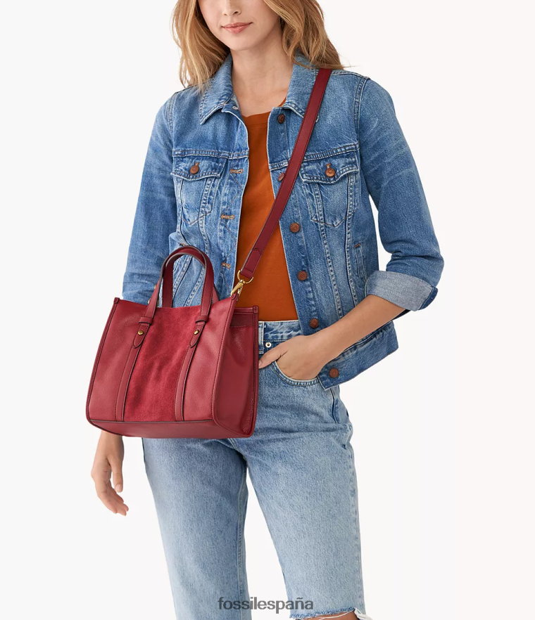 bolsa 804XJ4611 rojo mujer Fossil cartera kingston