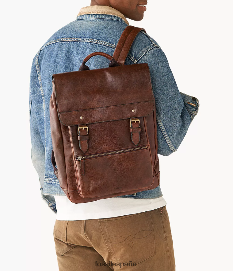 bolsa 804XJ41637 marron oscuro mujer Fossil mochila millas
