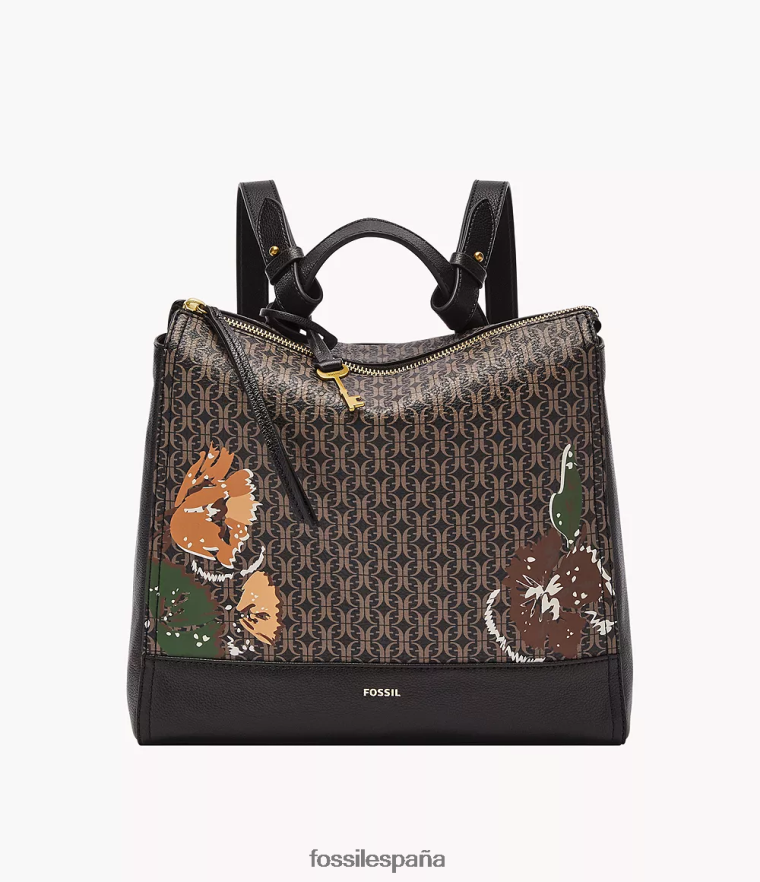 bolsa 804XJ4449 negro mujer Fossil mochila convertible pequeña elina