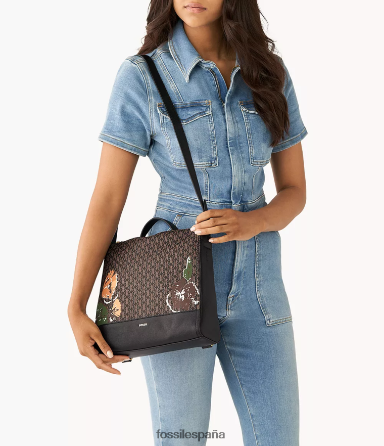 bolsa 804XJ4449 negro mujer Fossil mochila convertible pequeña elina