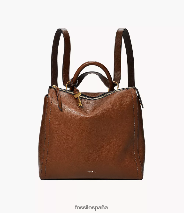 bolsa 804XJ4490 marrón mujer Fossil mochila parker convertible pequeña
