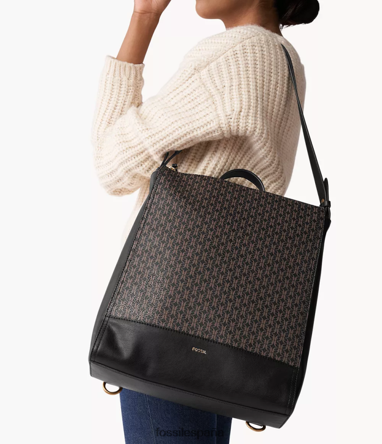 bolsa 804XJ4541 negro mujer Fossil mochila convertible elina