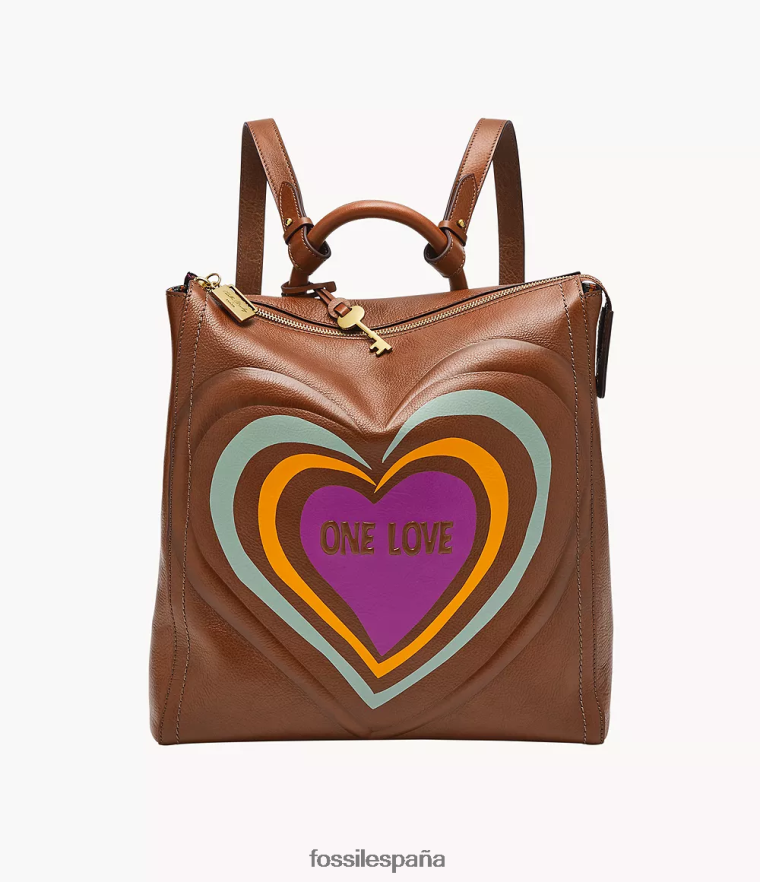 bolsa 804XJ4573 marrón mujer Cedella Marley x Fossil mochila parker edición limitada