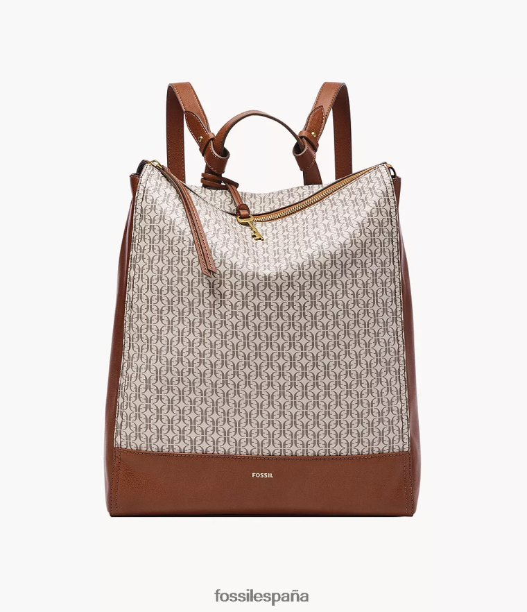 bolsa 804XJ4606 marrón mujer Fossil mochila convertible elina