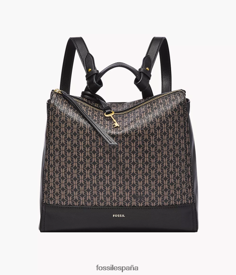 bolsa 804XJ4689 negro mujer Fossil mochila pequeña convertible elina