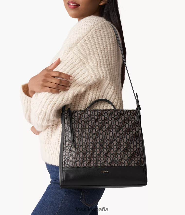 bolsa 804XJ4689 negro mujer Fossil mochila pequeña convertible elina