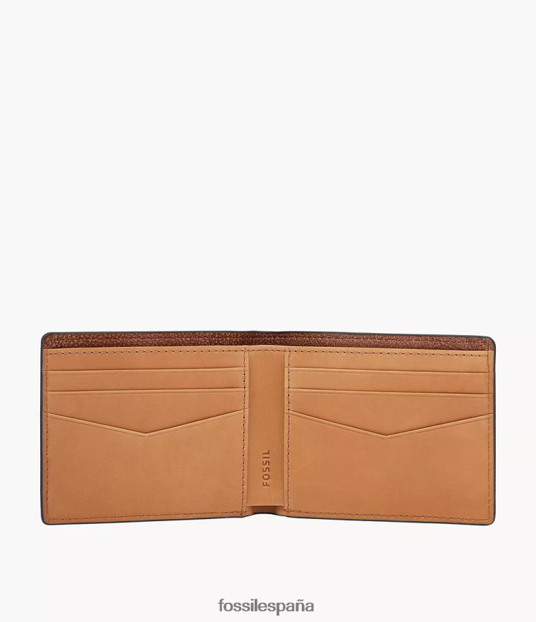 billetera 804XJ41676 marrón hombres Fossil steven plegable