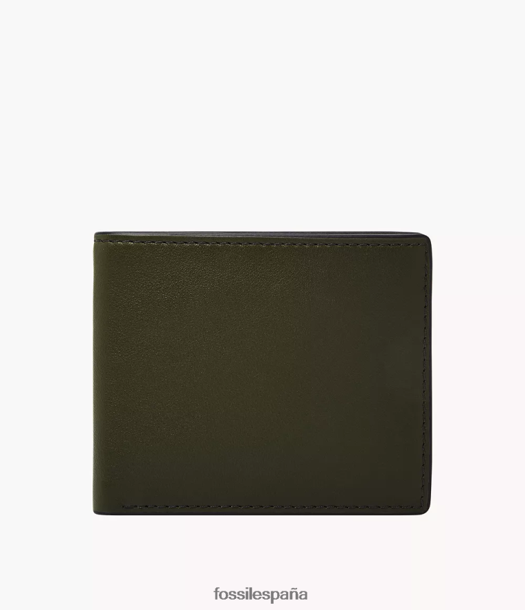 billetera 804XJ41677 aceituna hombres Fossil steven plegable