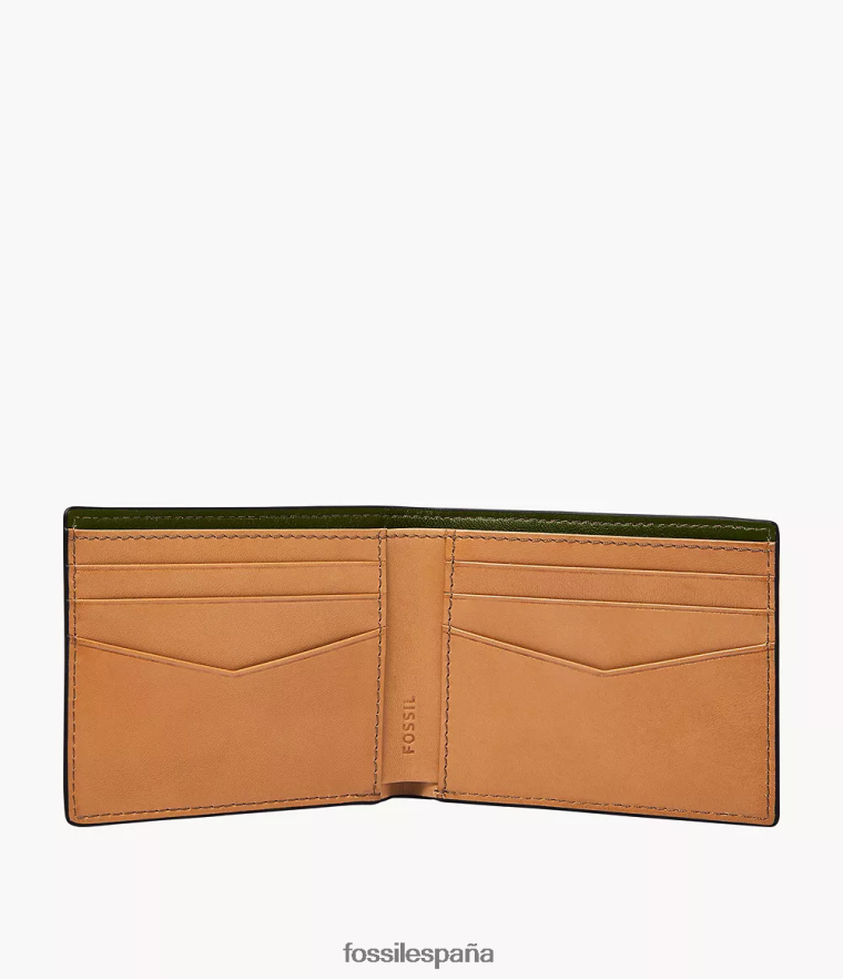billetera 804XJ41677 aceituna hombres Fossil steven plegable