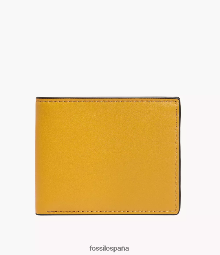 billetera 804XJ41682 amarillo hombres Fossil steven plegable
