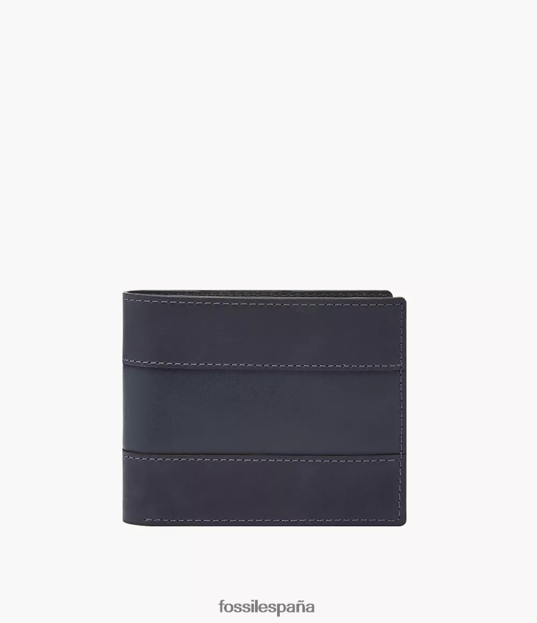 billetera 804XJ41695 Armada hombres Fossil Monedero grande everett plegable