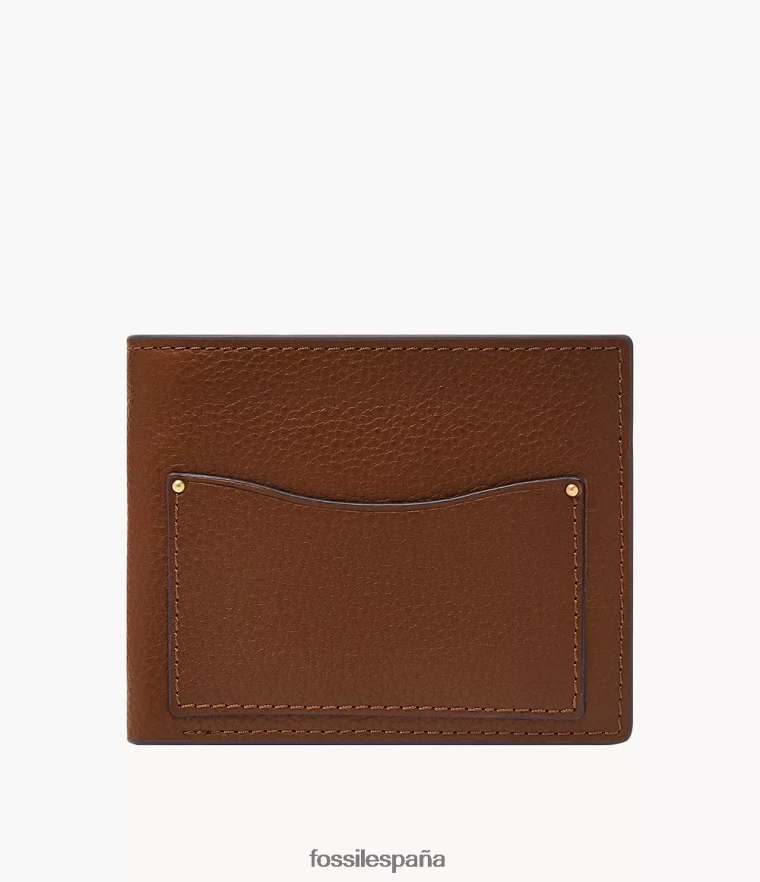 billetera 804XJ41704 marrón hombres Fossil anderson monedero plegable