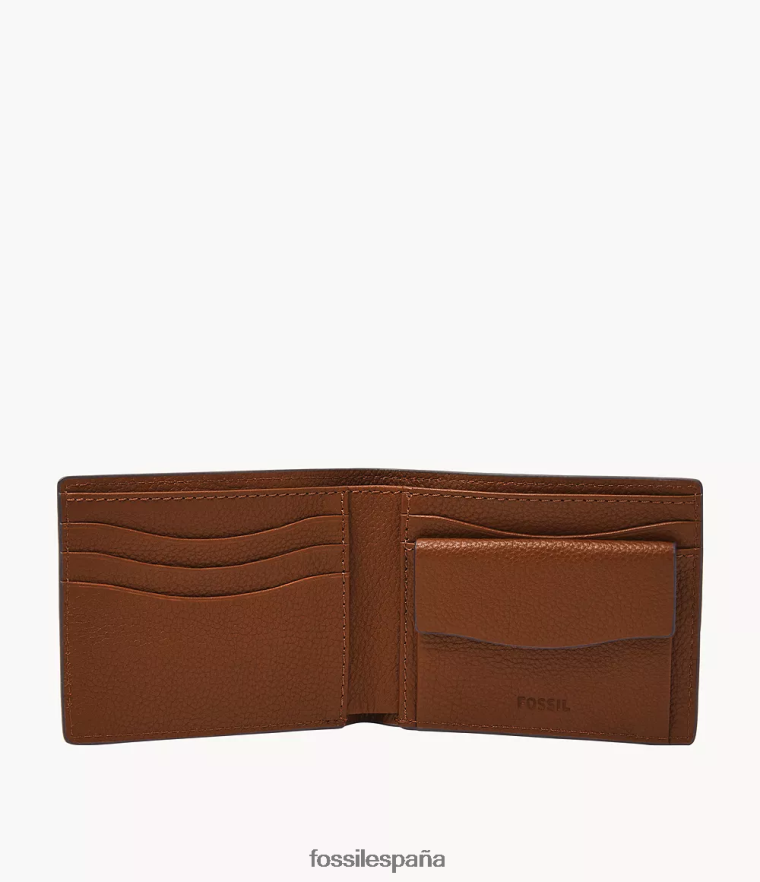 billetera 804XJ41704 marrón hombres Fossil anderson monedero plegable