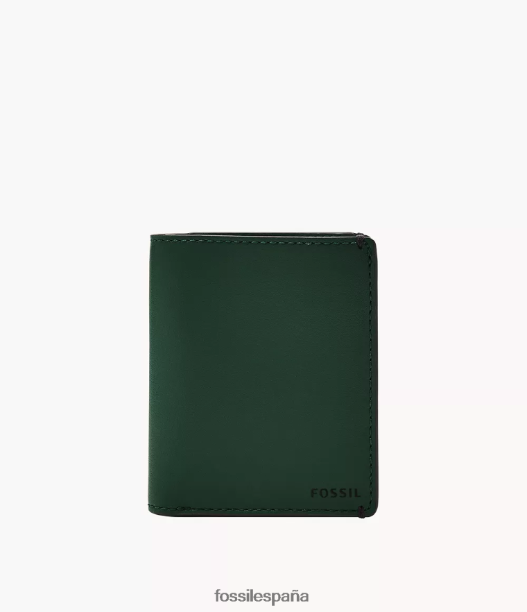 billetera 804XJ41836 verde hombres Fossil Monedero plegable Joshua