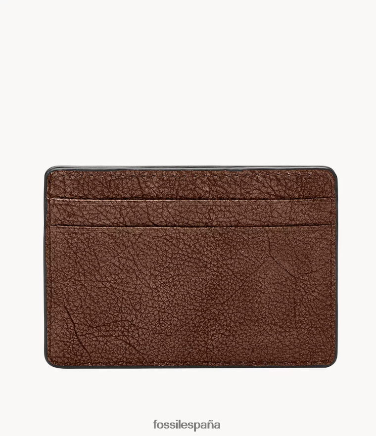 billetera 804XJ41716 marrón hombres Fossil caja de tarjeta steven