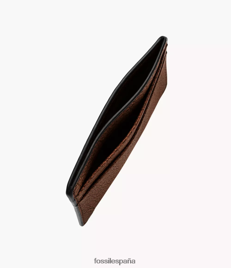 billetera 804XJ41716 marrón hombres Fossil caja de tarjeta steven