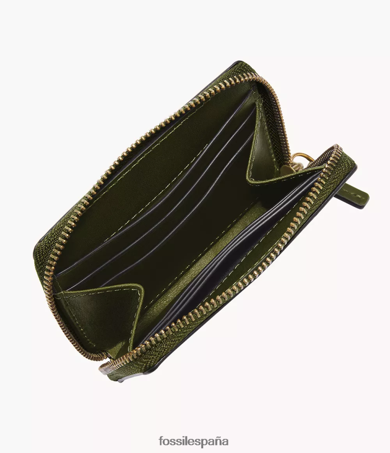 billetera 804XJ41727 aceituna hombres Fossil tarjetero con cremallera westover