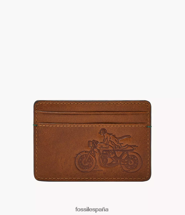 billetera 804XJ41733 marrón hombres Fossil tarjetero bronson
