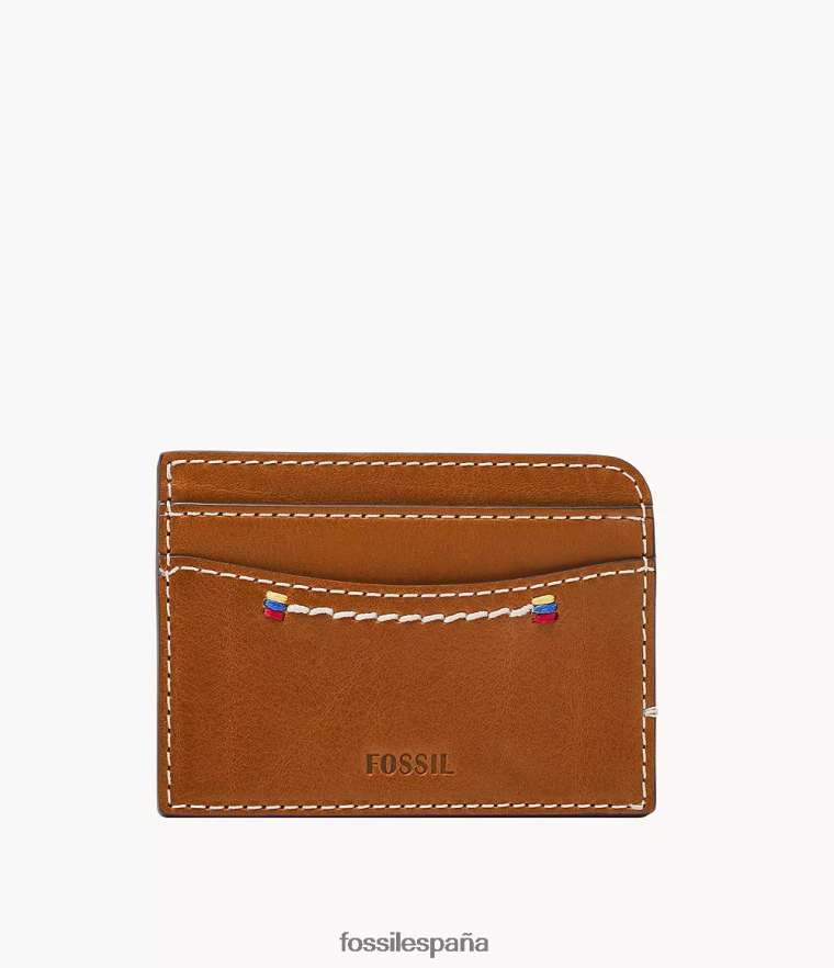 billetera 804XJ41744 marrón hombres Fossil tarjetero tremont