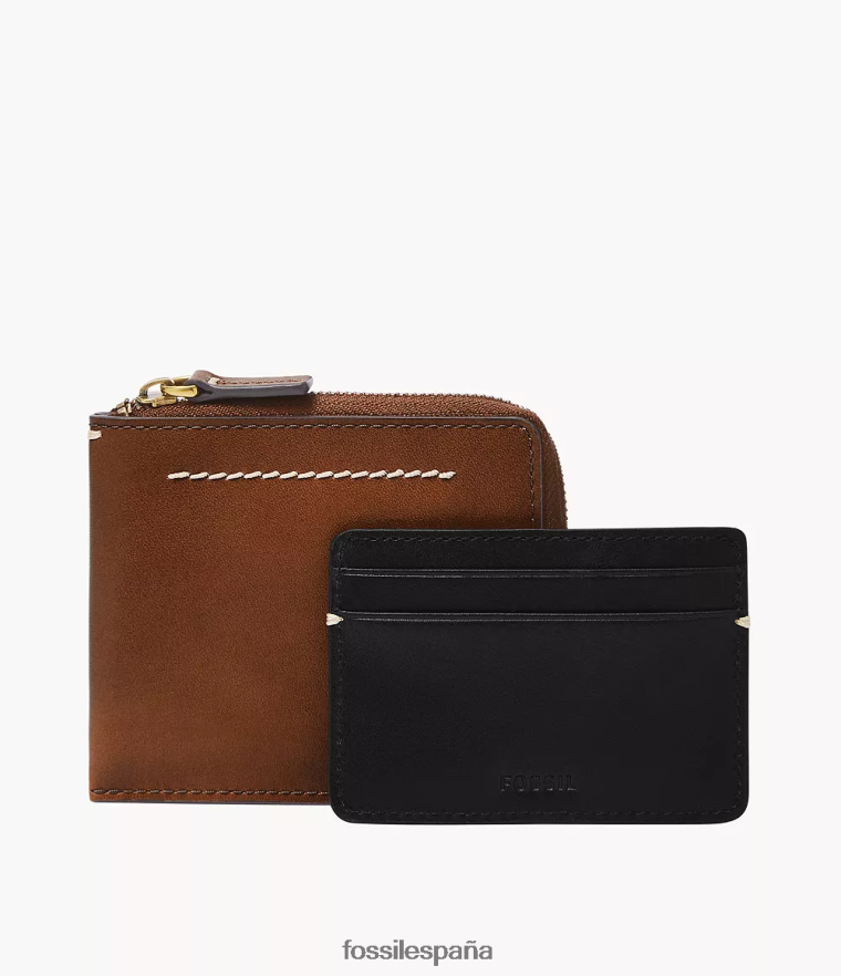billetera 804XJ41746 negro hombres Fossil tarjetero westover l con cremallera