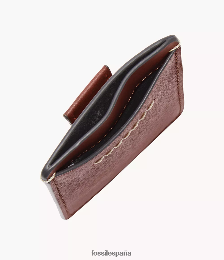 billetera 804XJ41752 canela hombres Fossil tarjetero westover