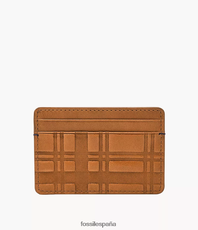 billetera 804XJ41775 camello hombres Fossil tarjetero bronson