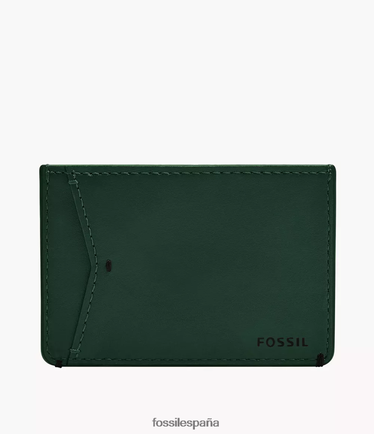 billetera 804XJ41824 verde hombres Fossil caso de tarjeta de josué