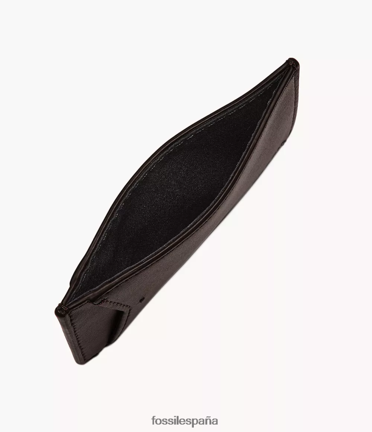 billetera 804XJ41831 marron oscuro hombres Fossil caso de tarjeta de josué