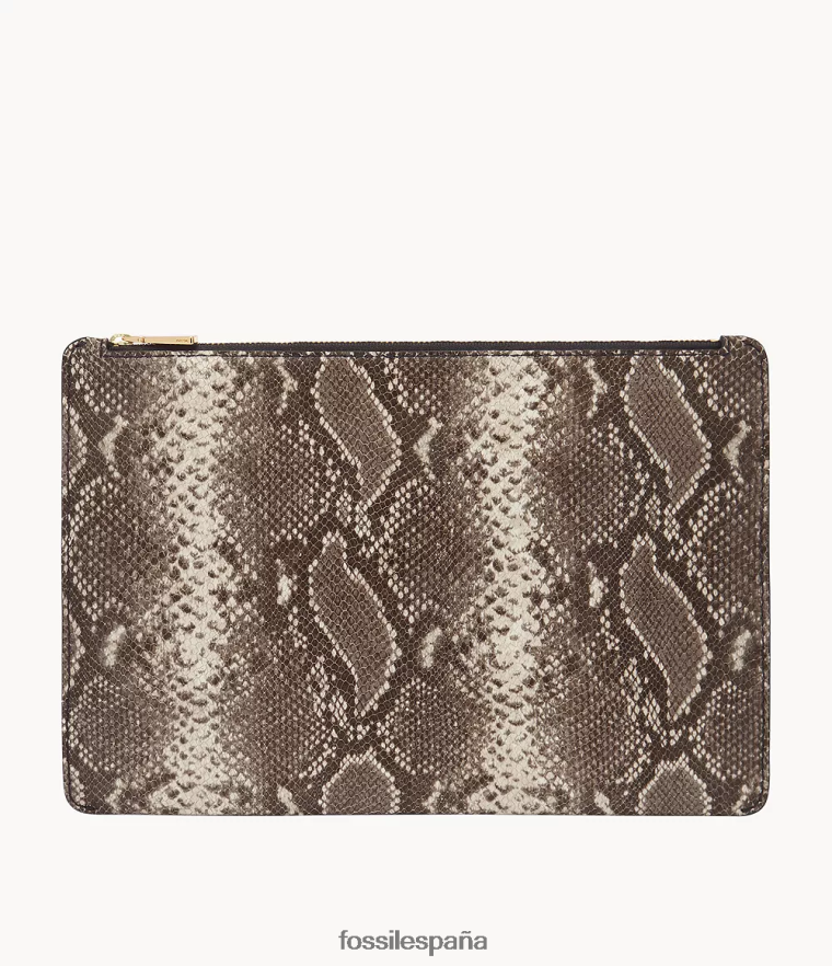 billetera 804XJ41997 estampado de serpiente mujer Fossil bolsa
