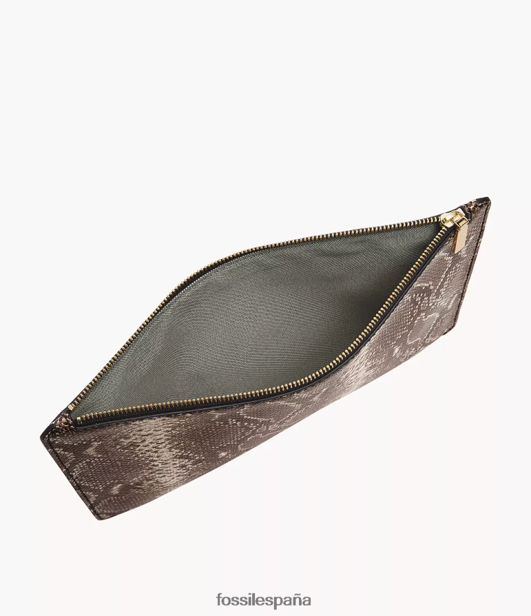 billetera 804XJ41997 estampado de serpiente mujer Fossil bolsa