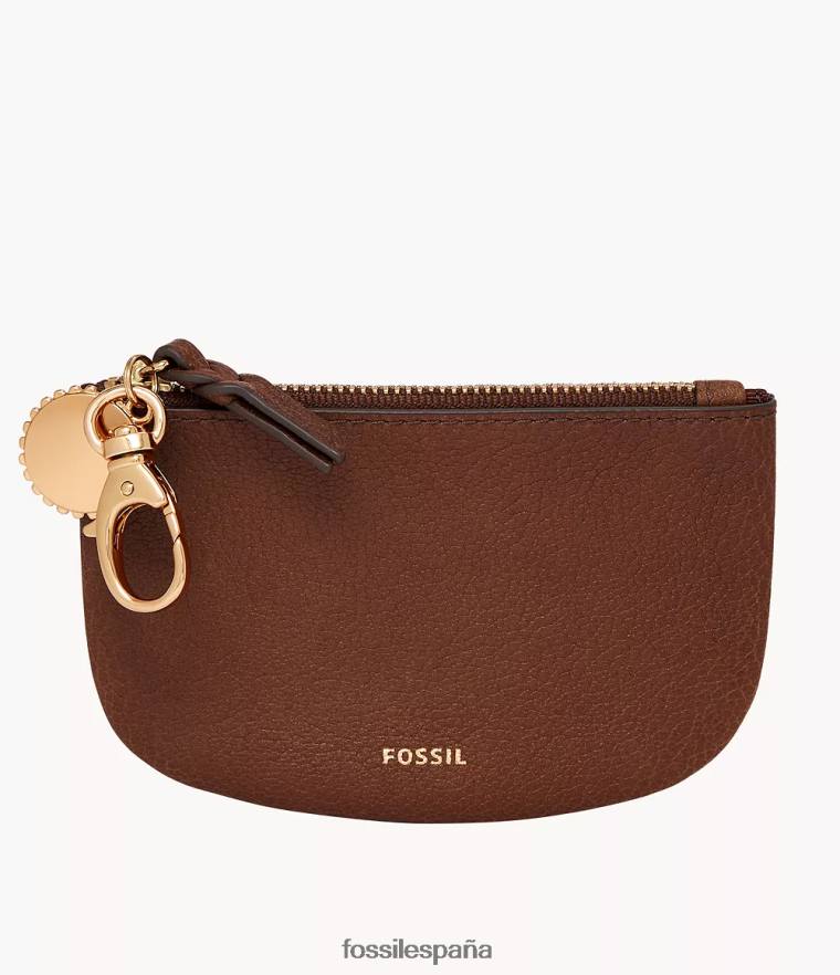billetera 804XJ4763 marrón mujer Fossil bolsa con cremallera polly