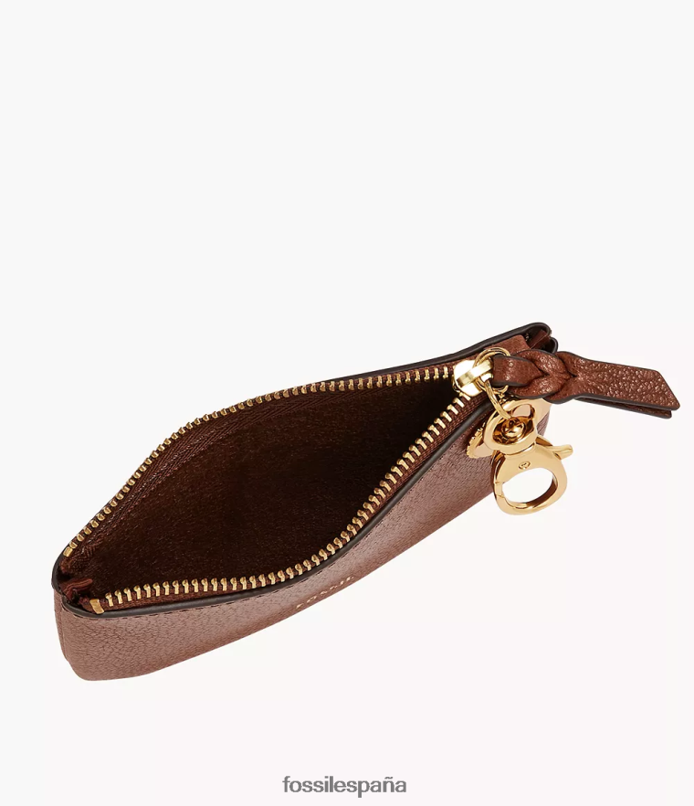 billetera 804XJ4763 marrón mujer Fossil bolsa con cremallera polly