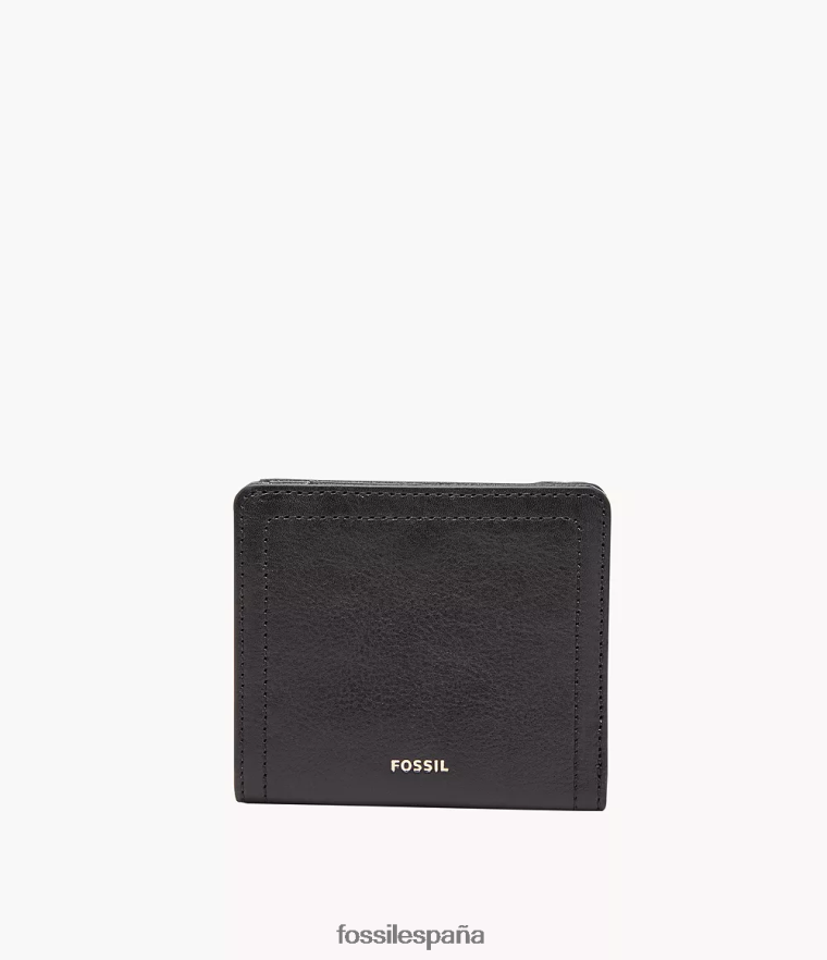 billetera 804XJ4744 negro mujer Fossil logan pequeño rfid plegable