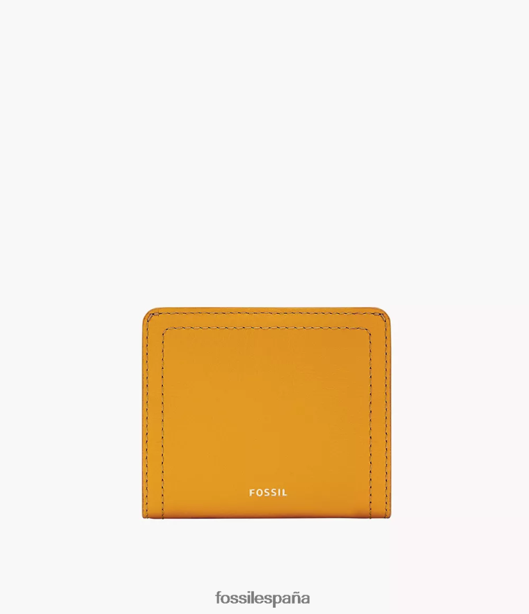 billetera 804XJ4764 amarillo mujer Fossil logan pequeño plegable