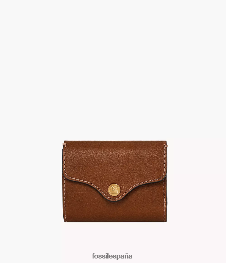 billetera 804XJ4767 marrón mujer Fossil herencia triple
