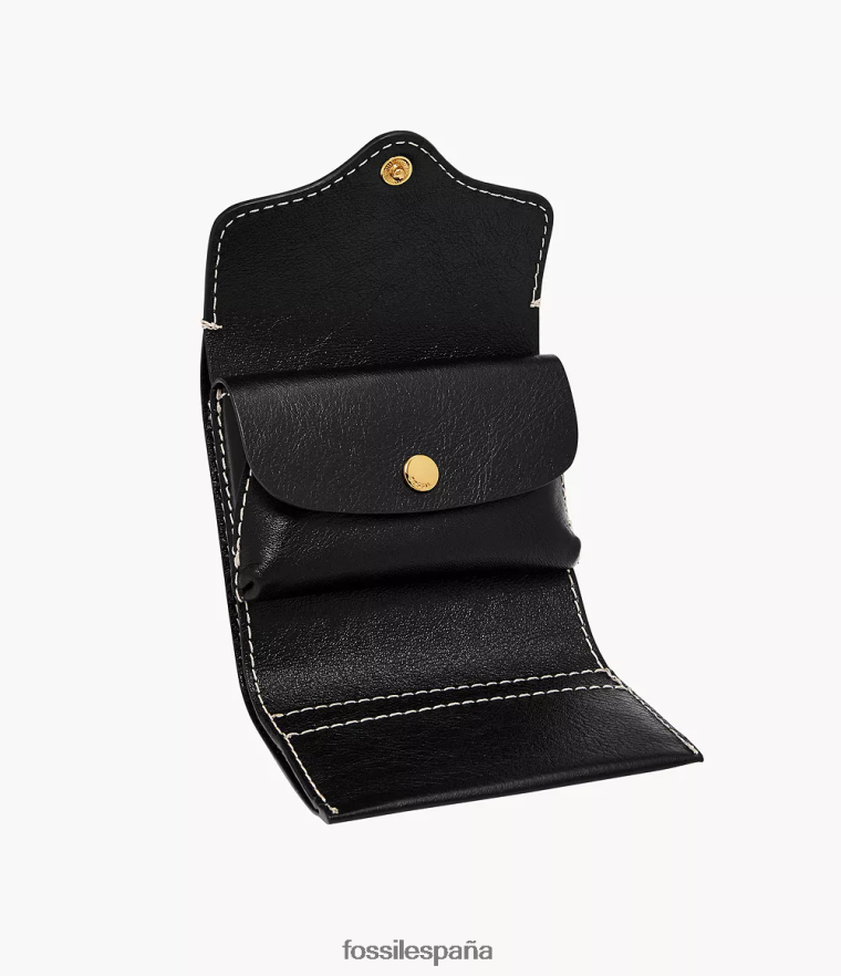 billetera 804XJ4768 negro mujer Fossil herencia triple