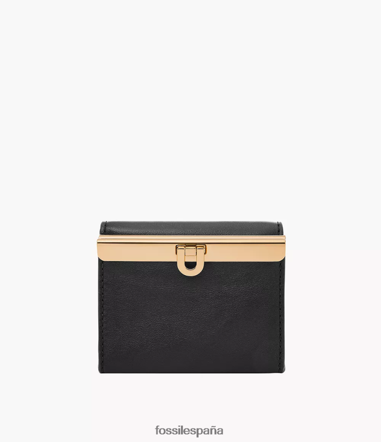 billetera 804XJ4778 negro mujer Fossil penrose tríptico