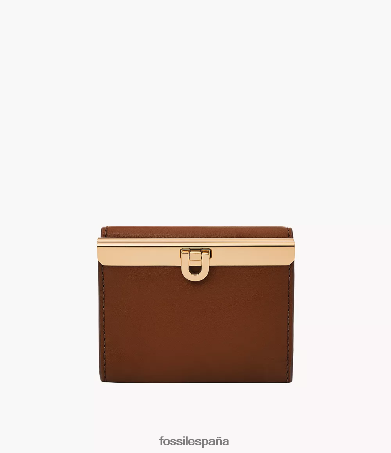 billetera 804XJ4779 marrón mujer Fossil penrose tríptico